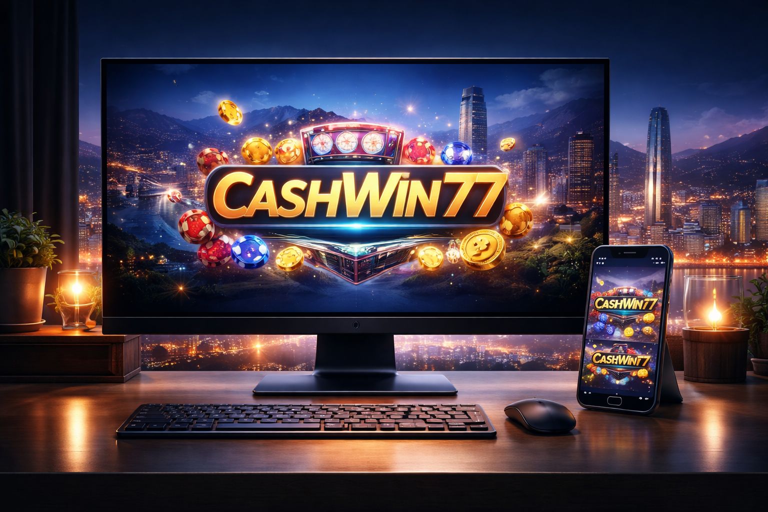 Interfaz de la página principal de CashWin77 para jugadores en Chile