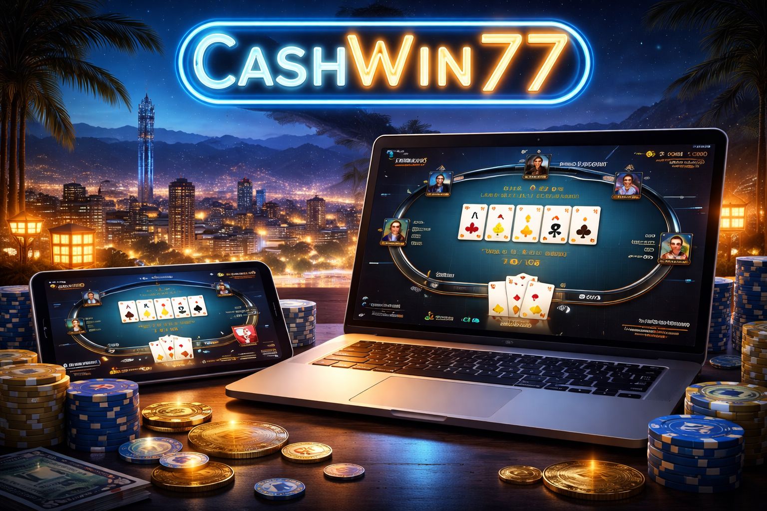 Guía de póker CashWin77 para jugadores en Chile en escritorio y móvil